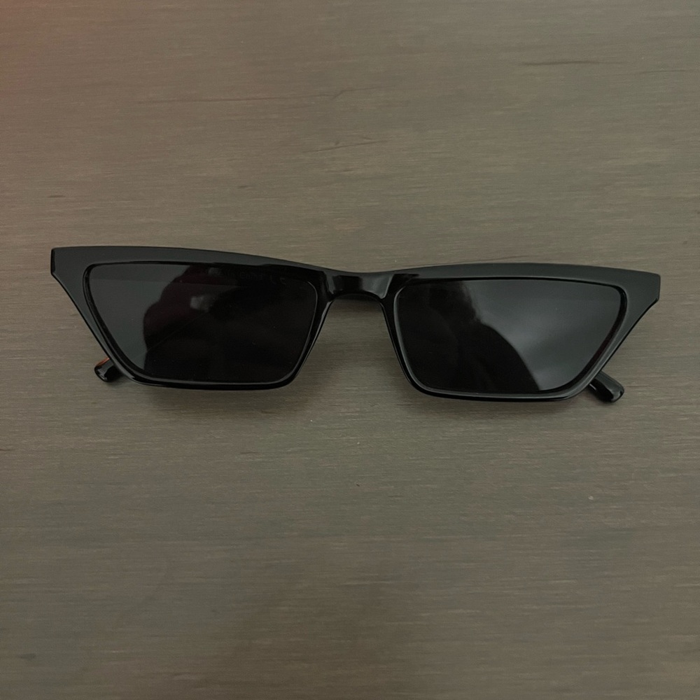 Skinny black sunglasses